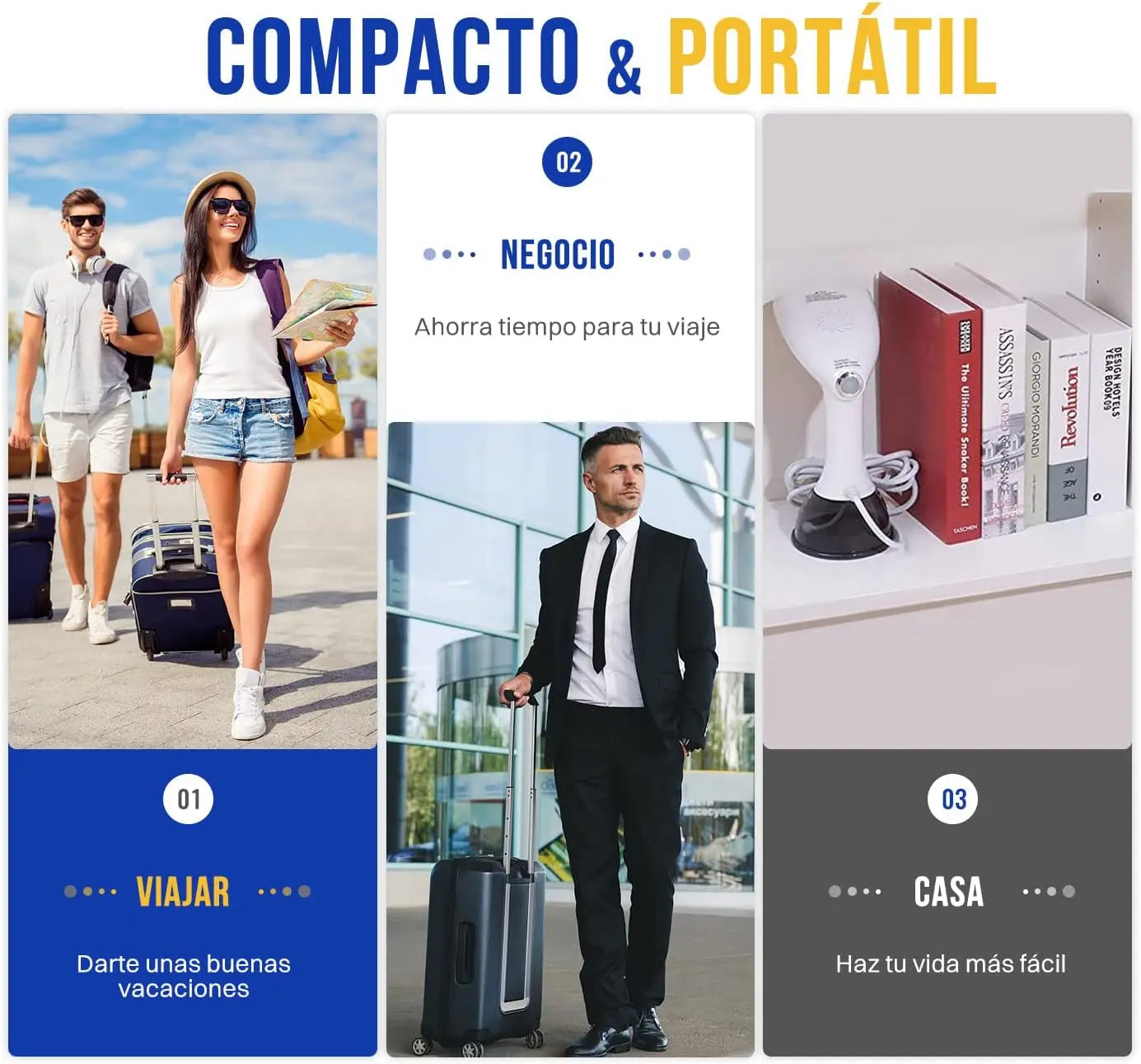 Plancha de vapor portátil